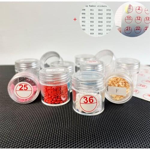 New Diamond embroidery diamond painting tools transparent plastic storage bottles diamond painting Accessories With Stickers