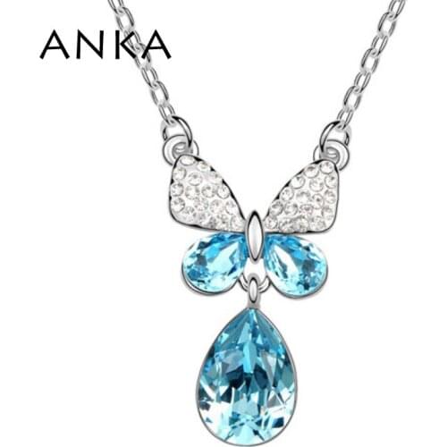 ANKA Classic Women Chains Necklaces Collar New Crystal Pendant Charms Drop Necklace Main Stone Crystals from Austria #89640