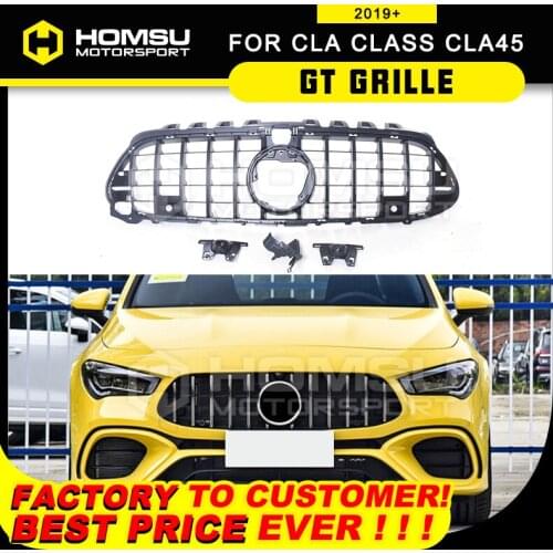 GT Style front grill For CLA class CLA45 GT Grill Front Grille for CLA45 Car GT grille front bumper front lip grill