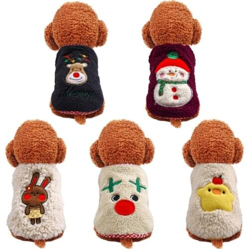 Christmas Cute Puppy Cat Dog Sweater Clothes Winter Warm Pet Vest Jacket for Small Dogs Chihuahua Pullovers roupinha de cachorro