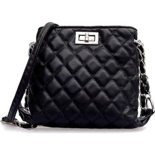 Handbag New Style Fashion Mini Bag Lady Luxury Small PU Leather Crossbody Bag Chain Rhombus White Fairy Bag for Women