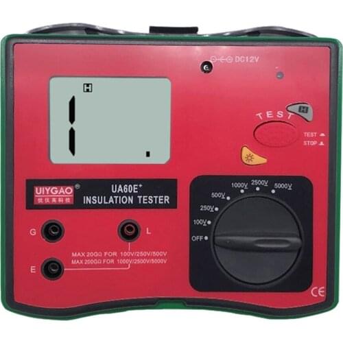 UA60E+ Intelligent Digital Megohmmeter Surface Resistance Tester Insulation 5000V