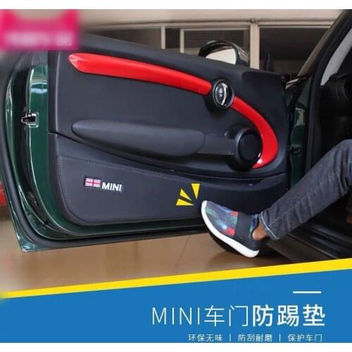 Microfiber Leather Car Inner Door Panel Protection Anti Kick Film Sticker For Mini Cooper R56 R60 F54 F55 F56 F60 Countryman
