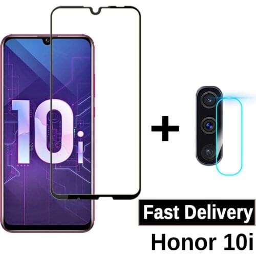 2in1 Camera Protective Glass For Huawei Honor 10i Screen Protector huavei xonor 10 i HRY-LX1T Tempered Glass hauwei 6.21 inch
