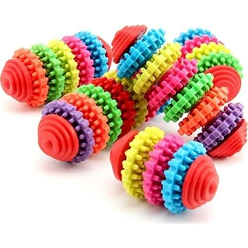 Healthy Teeth Gums Chew Gear Toy Chew Training Tool Colorful Rubber Pet Dog Puppy Dental Teething Toy 5 kinds