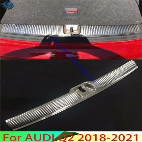 Rear Trunk Bumper Protecter Sill Guard Fender Stainless Steel 1pcs Car Styling Accessories For Audi Q2 2018 2019