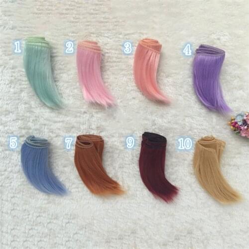 10cmx100cm DIY New Colorful Welf Fringe Bangs Wig Extension High-temperature Wire Handmade Hair for 1/3 1/4 BJD Doll Accessories