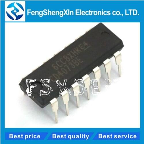 100pcs/lot CD4073BE DIP-14 CD4073 COMS logic chip