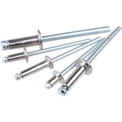 100pcs 304 Stainless steel Mushroon Head Break Mandrel Blind M3.2 Rivets Nail Pop Rivets For Furniture Car Aircraft