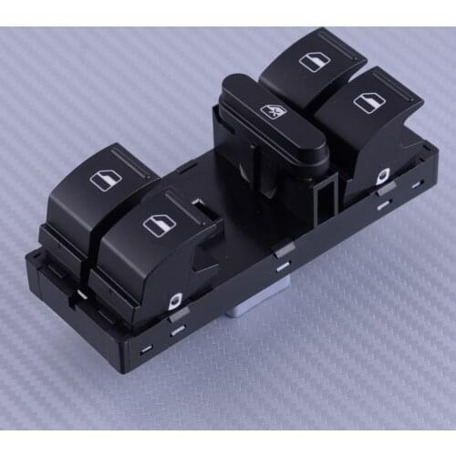 1K4 959 857B Black Master Power Window Switch Fit for Volkswagen Passat Jetta Golf Mk5 Mk6 Tiguan CC Eos GTI Rabbit Caddy