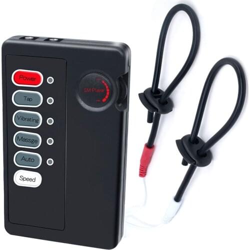 2 Types Electric Shock Penis Rings On A Member E-stim Sex Toys Electro Shock Cock Ring Electro Penis Stimulation Sex Accessories