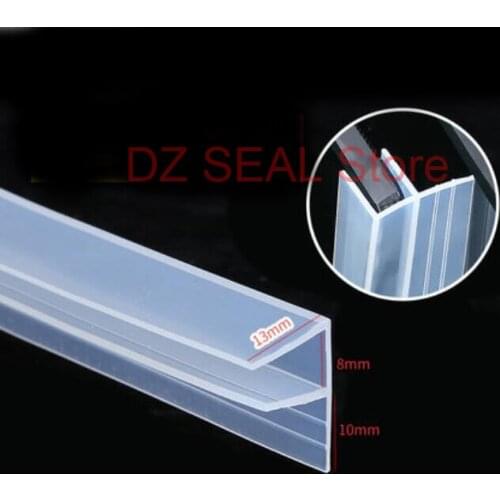 3 meters F shape bath shower door glass silicone rubber seal strip weatherstrip for 8mm glass