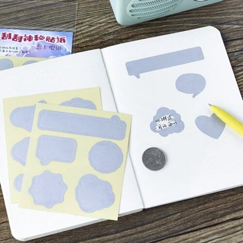 4pcs/set Scratch Off Secret Message Lovely Masking Photo Notebook w33 Package Adhesive Sticker