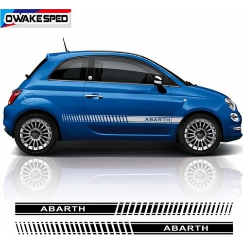 Car Door Side ABARTH Sport Stripes For Fiat-500 Racing Styling Auto Body Decor Vinyl Decals Exterior Accessories Sticker