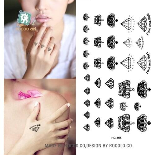 Body Art Sex Products waterproof temporary tattoos for men women simple crown design flash tattoo sticker HC1165
