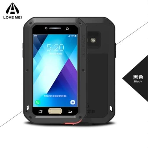 For Samsung Galaxy A3 2017 A320 Case LOVE MEI Shock Dirt Proof Water Resistant Metal Armor Cover Phone Case For Galaxy A5 A520