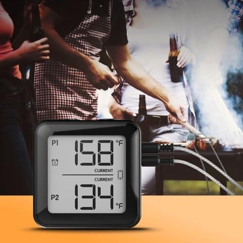 Digital BT Intelligent Barbecue Meat Thermometer Low Power Stainless Steel Probe BBQ Food Cooking Thermometer with 2 Probes