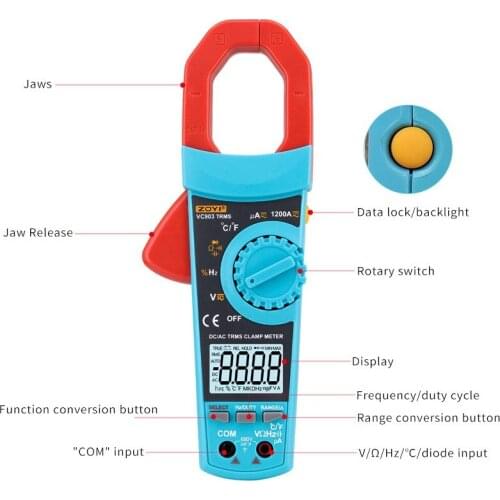 Pocket Mini Electrical Engineering Digital Clamp Meters Measurement Tool True RMS Ammeter Multimeter for Electrician