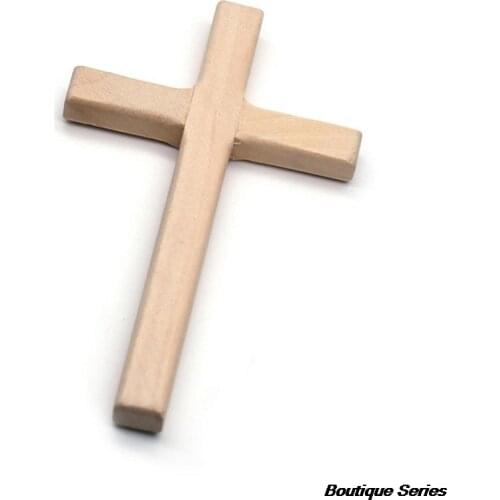 Christian Believers Decorative Exquisite Wooden Cross 12cm(4.7in) Wall Hanging Large Long Cross Double Color Ball