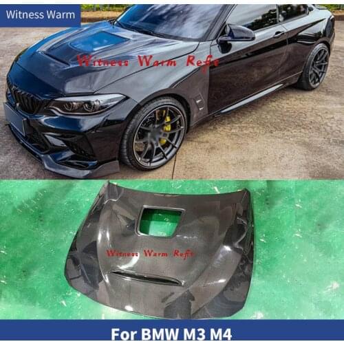 FRP/Forged/Carbon Fiber Front Engine Hood Transparent Bonnets Engine Covers For BMW 3 Series M3 M4 F80 F82 F83 GTS Style