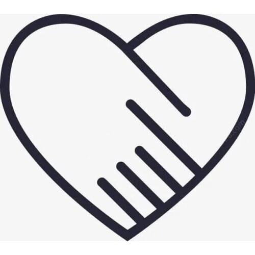 Hot Love Charity Logo Car Sticker Windshield Bumper Motorcycle Helmet Decal High Quality KK Vinyl Cover Scratches Waterproof PVC