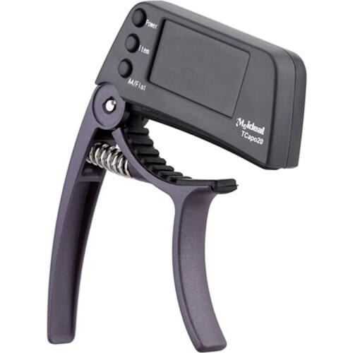 Meideal TCapo20 Acoustic Guitar Capo Quick Change Key Guitar Capo Tuner for Electric Guitar Parts Bass Chromatic Alloy-Brown