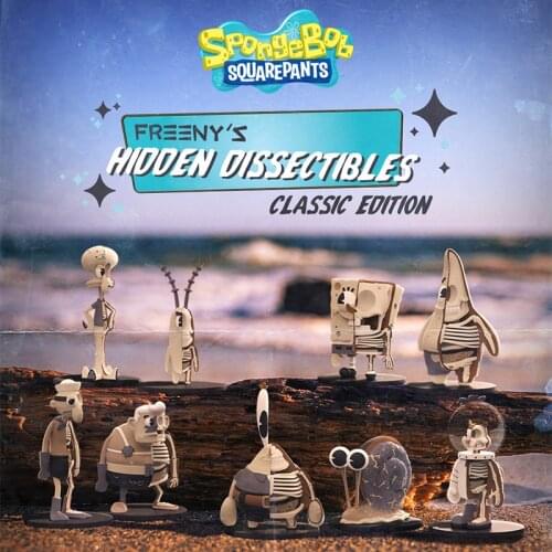 Mightyjaxx Spongebobed Action Figure Squardward Dolls Sandy Gary Patrick Blind Box Toys Collection Gifts Table Ornament