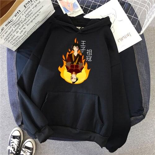 Hoodies For Man Avatar The Last Airbender Print Cartoon Fleece Loose Sweatshirts Hooded 2021 Fashion Long Sleeve Casual Pullover