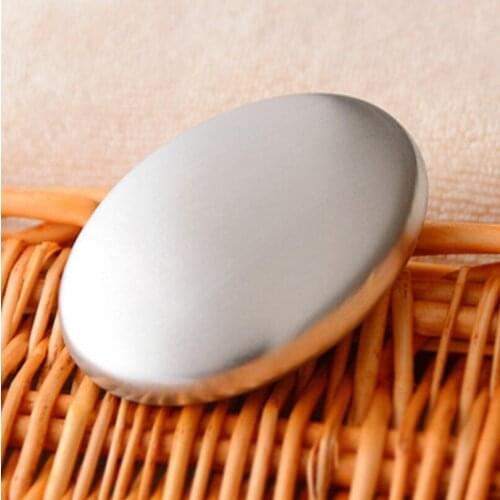 Oval Shape Stainless Steel Soap Magic Eliminating Odor Smell Cleaning Kitchen Bar Odour Remover LX2051