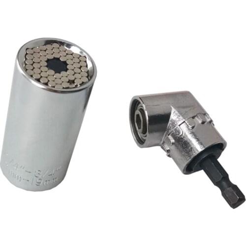 105 Degree Screwdriver bit set Corner Female Adapter support 7-19mm Universal Socket key Wrench