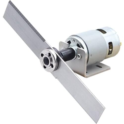 DIY Lawn Mower Set DC 12V 775 Motor Manganese Steel Blade Garden Mowing Tools Mini Grass Cutting Machine Y