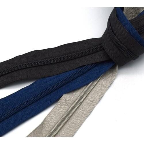 Nylon Zipper Tape Slide with Size 5# Plastic Teeth Handbag Hardware Making Colorful Coil Zipper for Sewing Purse Zipper Heads