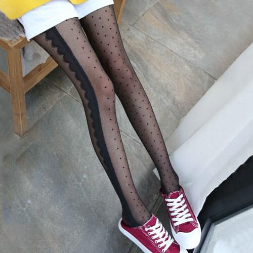 New Sexy Women Tights Pattern Black Female Silk Stockings Nylon Pantyhose Women Collant Tattoo Tights Female Hosiery For Girl