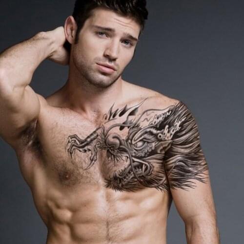 Wholesale Excellent 200pcs Arm Shoulder Body Tattoo Totem Waterproof Temporary Tattoo Removable Fake Tattoo Body Tatuajes Decal