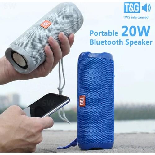 Portable Bluetooth Speaker Wireless Bass Column Waterproof Outdoor USB Speakers Support AUX TF Subwoofer Loudspeaker TG191