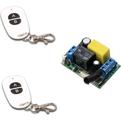 AC220V 1CH 10A Radio Controller RF Wireless Relay Remote Control Switch 315 MHZ 433 MHZ Ellipse Shape Transmitter With Receiver