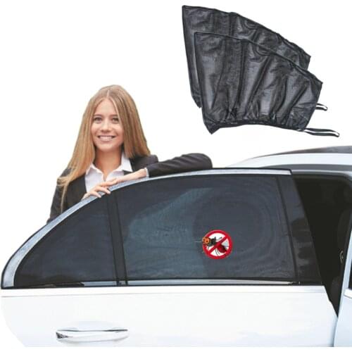 Car SUV General Mosquito Curtain Summer Sun Shade Side Window Mesh Breathable Sun Block Sunscreen Heat Insulation Curtain