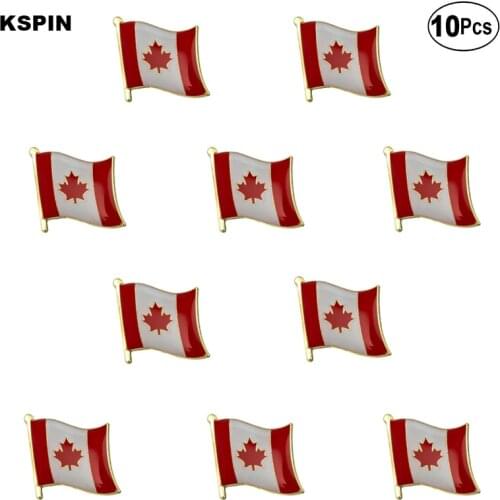 Canada Flag Lapel Pin Flag badge Brooch Pins Badges 10Pcs a Lot