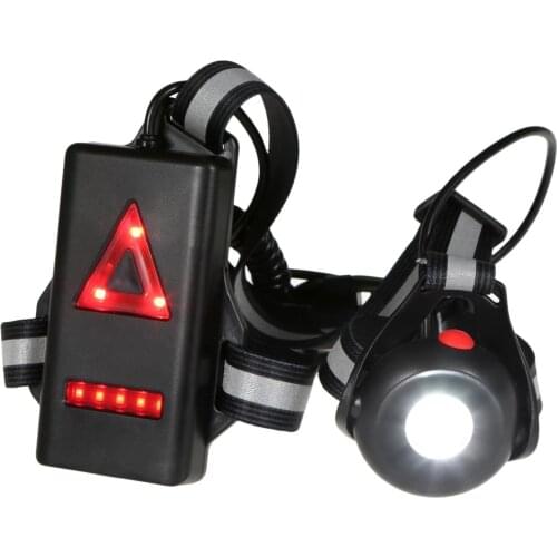 Outdoor Sports Night Running Safe Lights LED Chest Light Back Warning Light with USB Rechargeable for Camping Hiking Adventure