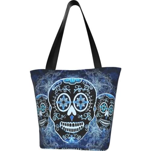 Mexican Skull Shopping Bag Aesthetic Cloth Outdoor Handbag Female Fashion Bags