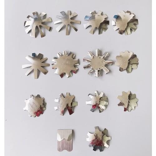 XMQ Nail Manicure French Line Edge Nail Tool 14 Styles Smile V Cutter Nail Stencil Edge Trimmer Multi-size Nail Art Styling Tool