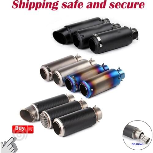 Universal 51mm 60mm Motocross Motorcycle Exhaust Muffler Pipe Escape Moto For R25 z750 r3 mt07 mt09 with DB killer