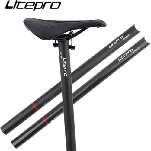 Litepro Bicycle Ultralight Seat Post Folding Bike Carbon Fiber Seatpost 33.9mm*580mm For 412 SP8 Fnhon Dahon Brompton