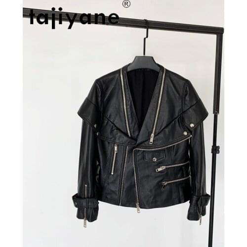 Tajiyane 2021 Women Korean Autumn Clothes Real Sheepskin Jacket Woman Genuine Leather Coats Super Quality Mujer Chaqueta TN2060
