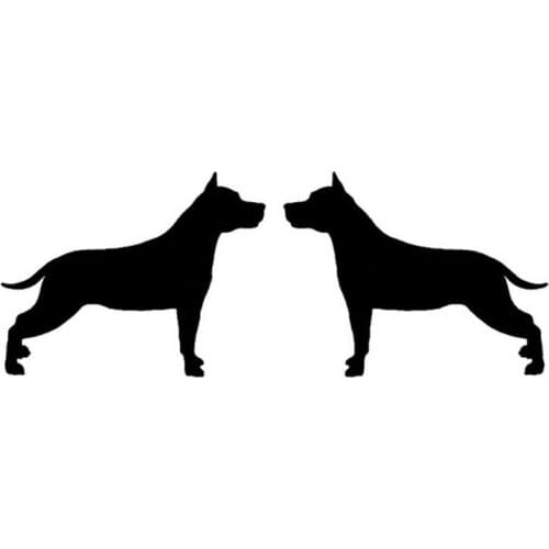 1 pair of county terrier animal decals fashion car decoration personality pvc waterproof decals black/white, 15cm * 5cm