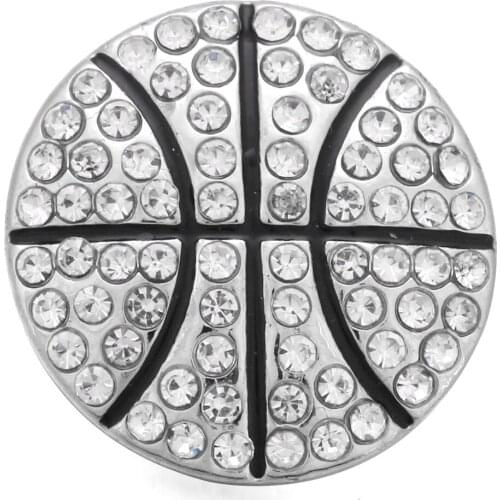 10pcs/lot New Snap Jewelry Rhinestone Baseball Snap Buttons Fit DIY 18mm Metal Snap Button Bracelet Bangle Buttons Jewelry