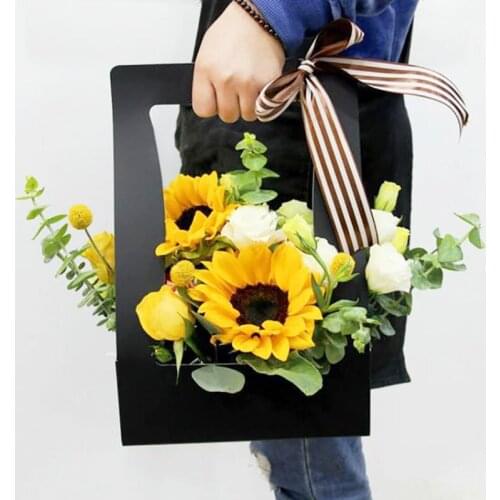 10pcs/lot Hand-Held Flower Paper Basket Florist Bouquet Packaging Material Waterproof Thickening gift box Valentines Day gift
