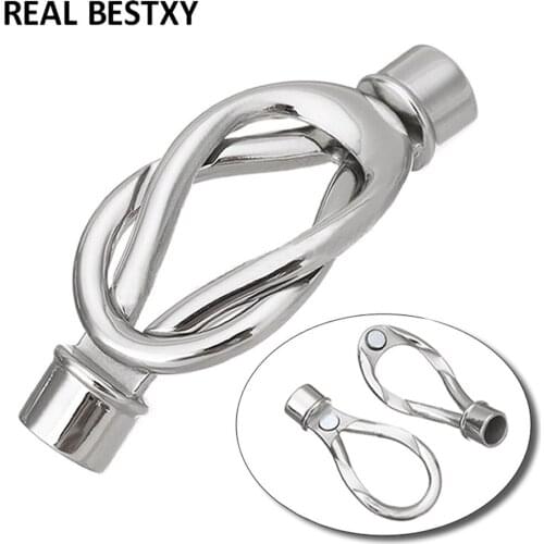 20pcs/lot hole size: 5/6mm Stainless Steel Magnetic Clasps round Leather Cord Bracelet Connectors Diy Jewelry Making clasps