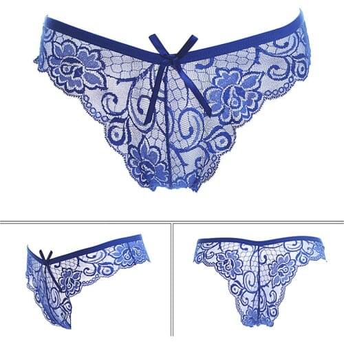 2020 Amazing Women Lingerie G String Lace Underwear Femal Sexy T-back Thong Sheer Panties Style Hot Sale Transparent Knickers