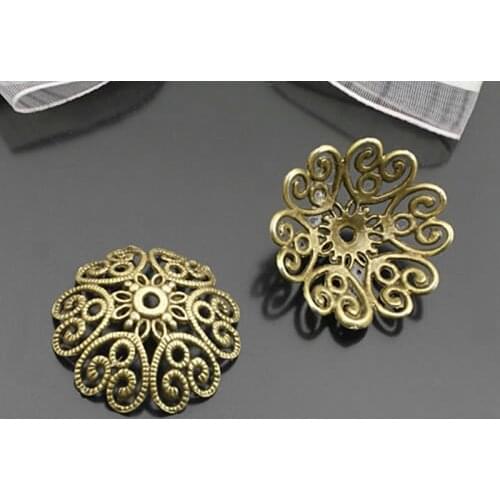 27077)10PCS 27x10MM Antique Bronze Zinc Alloy Big Beads Caps Tassel Caps Jewelry Findings Accessories